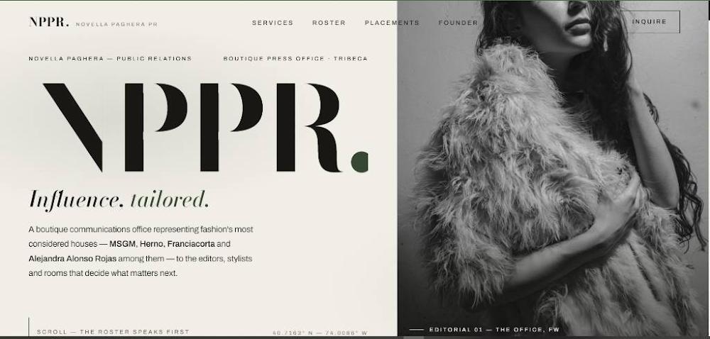 Novella Paghera PR Luxury Editorial